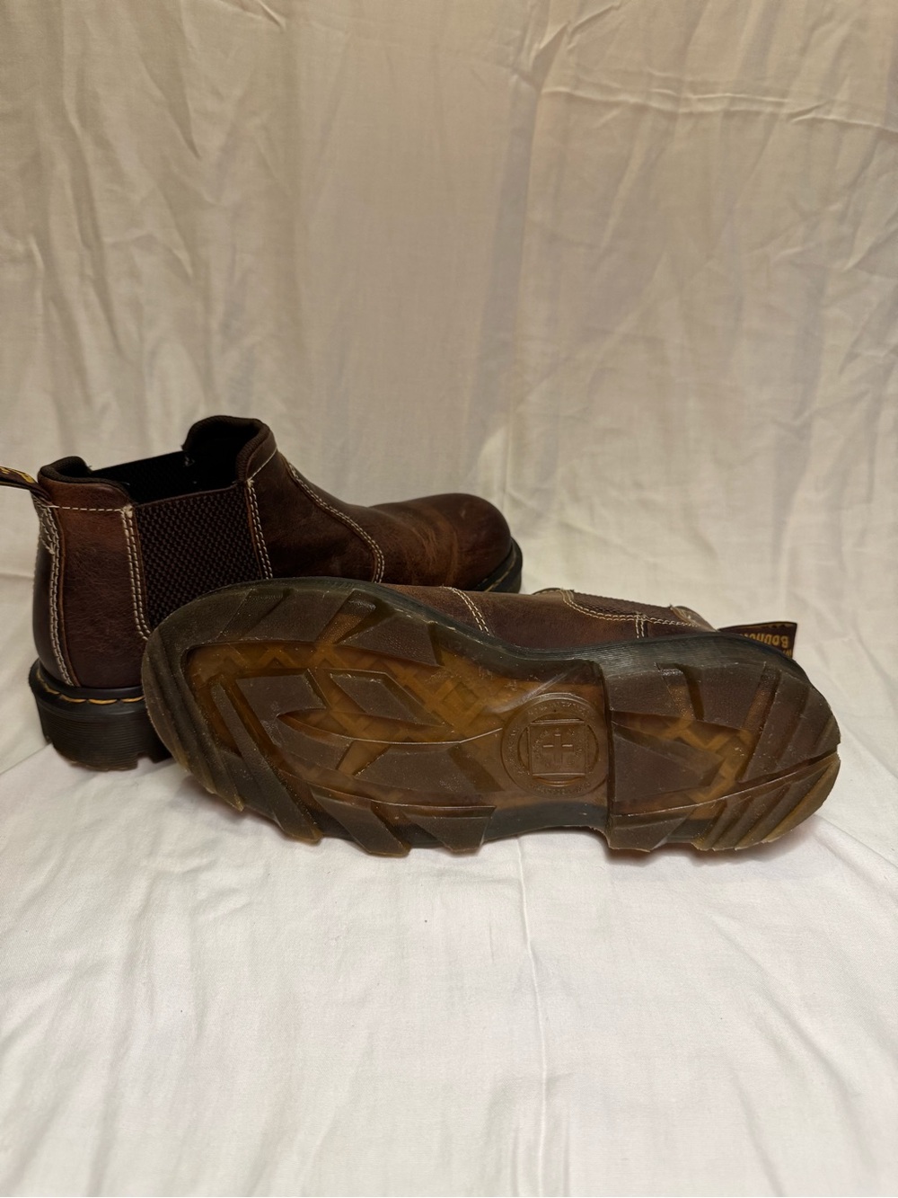 Dr. Martens Brown Leather Chelsea Work Boots Men’s [Size 7/ Woman’s 8] - Picture 8 of 11